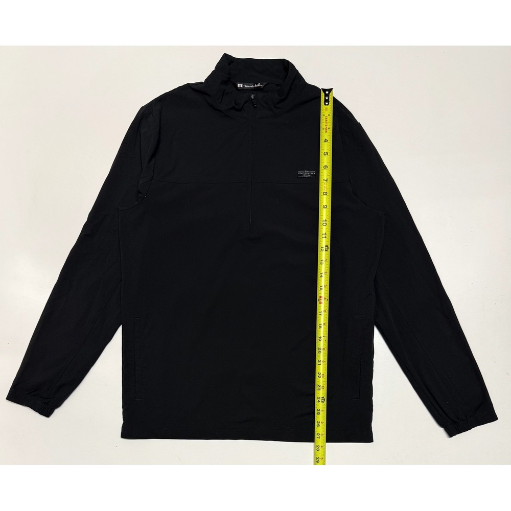 TravisMathew Mens Black Wanderlust Quarter Zip Pullover Golf Jacket Size M